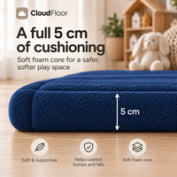 CloudFloor 5 cm Thick Play Mat — Navy Blue