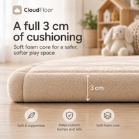 CloudFloor 3 cm Thick Play Mat — Beige