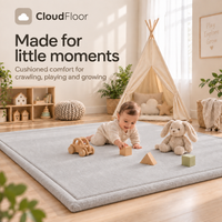 CloudFloor 3 cm Thick Play Mat — Light Grey