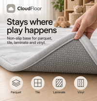 CloudFloor 3 cm Thick Play Mat — Light Grey
