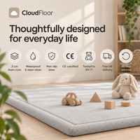 CloudFloor 3 cm Thick Play Mat — Light Grey