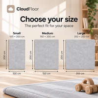 CloudFloor 3 cm Thick Play Mat — Light Grey